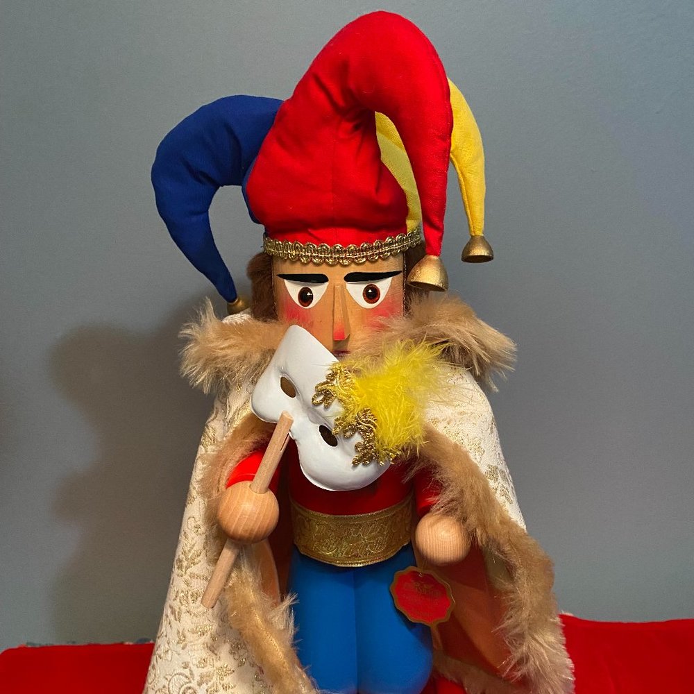 Steinbach Jester Nutcracker Made in Germany 18.5 in tall